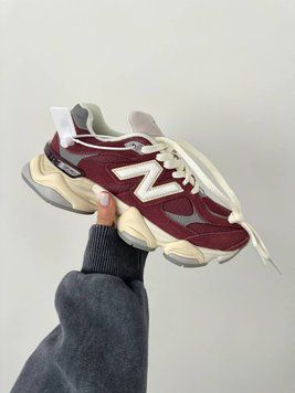 Чоловічі та жіночі кросівки New Balance 9060 WASHED BURGUNDY фото