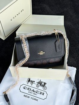 Женская сумка Coach Mini Klare Crossbody in Signature Canvas Brown Premium фото