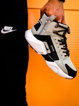 Зимние мужские кроссовки Nike Huarache Winter Acronym "Grey"! Термоподкладка! фото