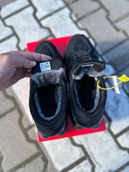Чоловічі та жіночі кросівки New Balance 9060 ХУТРО❄ Full Black фото