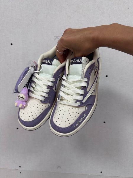 Жіночі кросівки Nike Dunk Air Jordan x Travis Scott x Labubu Purple фото