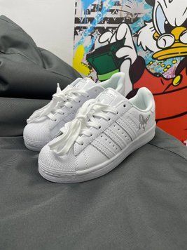 Жіночі кросівки Adidas Superstar White/Silver фото