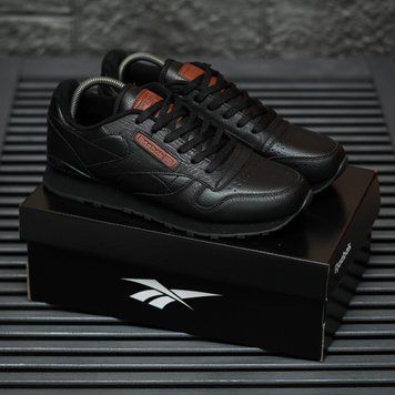 Мужские кроссовки Classic Black Brown Reebok фото