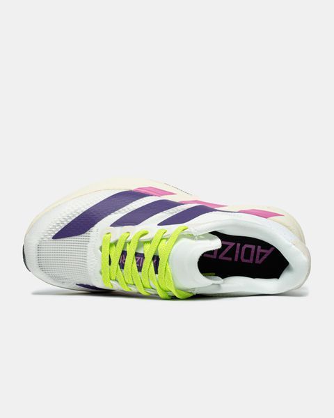 Женские кроссовки Adidas Adizero Evo SL &laquo;Cloud White / Collegiate Purple / Lime Burgundy фото