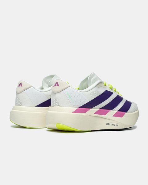 Женские кроссовки Adidas Adizero Evo SL &laquo;Cloud White / Collegiate Purple / Lime Burgundy фото