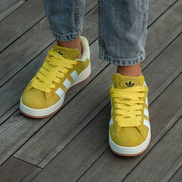 Женские кроссовки Adidas Campus Yellow фото