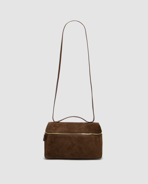 Жіноча сумка Loro Piana Extra Bag L27 Brown Suede Premium фото