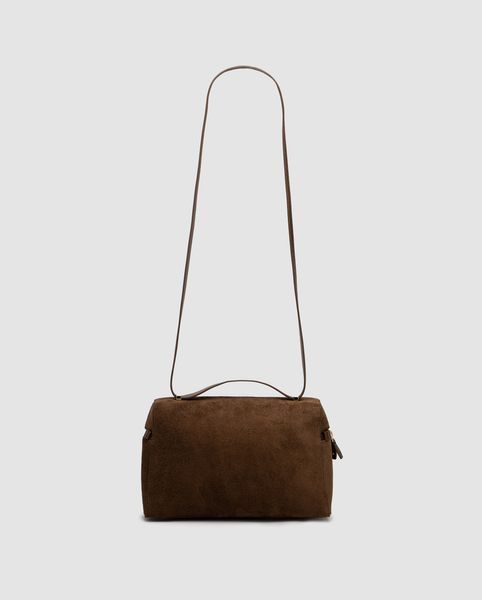 Жіноча сумка Loro Piana Extra Bag L27 Brown Suede Premium фото