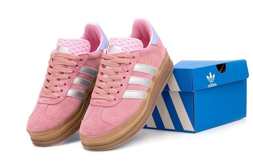 Жіночі кросівки Adidas Gazelle Bold Shoes Pink Silver фото