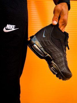 Зимові чоловічі кросівки Nike Air Max Sneakerboot 95 "Black" !термоносок! фото
