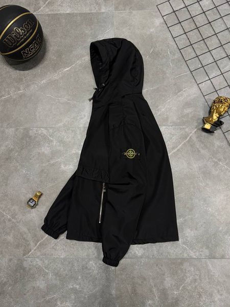 Premium ветровка Stone Island Logo Black фото