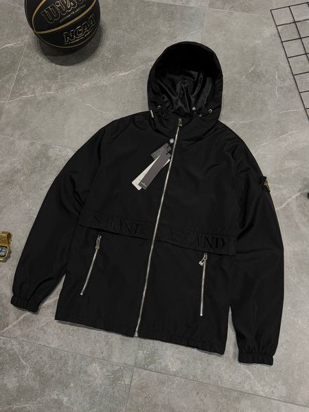 Premium ветровка Stone Island Logo Black фото