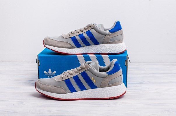 Мужские кроссовки Iniki Grey/Blue Adidas фото
