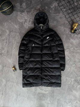 Зимняя парка Nike Black White фото