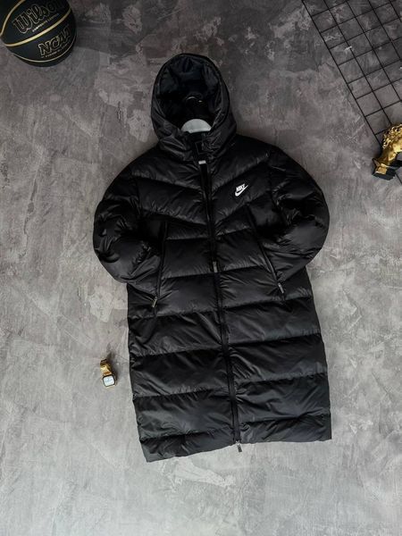 Зимняя парка Nike Black White фото
