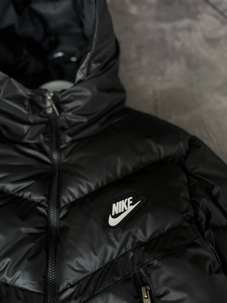 Зимняя парка Nike Black White фото