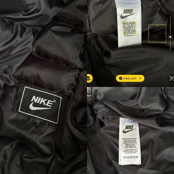 Зимняя парка Nike Black White фото