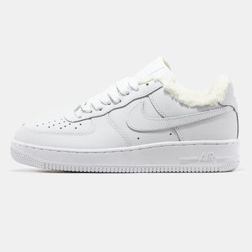 Чоловічі зимові кросівки Nike Air Force 1 '07 White Хутро фото
