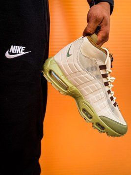 Зимові чоловічі кросівки Nike Air Max Sneakerboot 95 "Beige" !термоносок! фото