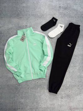 Мужской и женский костюм ЗИМНИЙ Puma Mint: zip кофта-штаны (2 пары носков в подарок) Puma фото