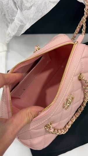 バッグ Женская сумка Chanel Mini Bowling Bag Pink Premium - купить в