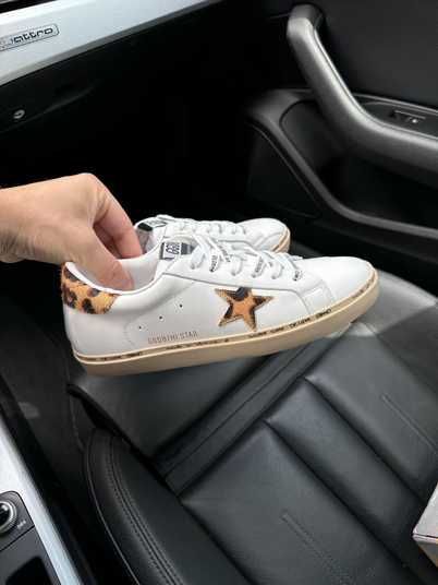 Женские кроссовки Golden Goose All white Leo Star Sneakers Premium