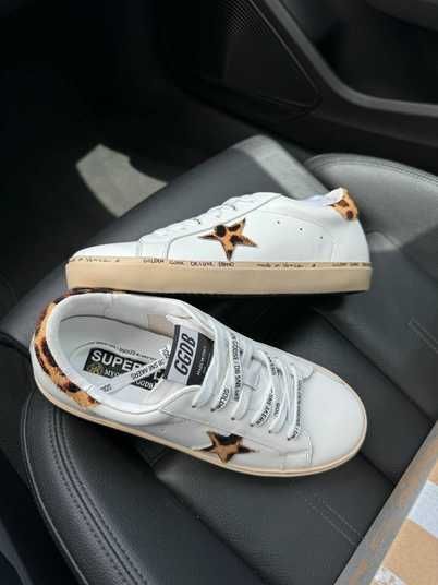 Женские кроссовки Golden Goose All white Leo Star Sneakers Premium