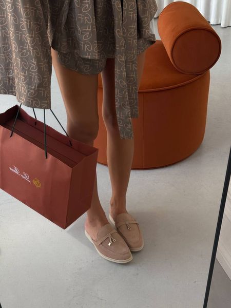 Женские шлепанцы Loro Piana Mules Beige Premium фото