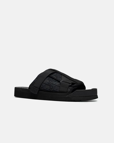 Мужские шлепанцы Christian Dior Sliper Black Premium фото