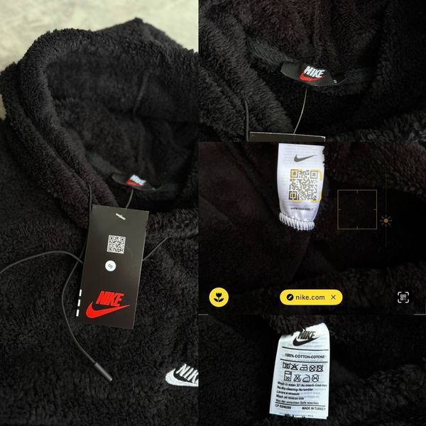 Premium худи Nike Black (mini logo)🔥 фото