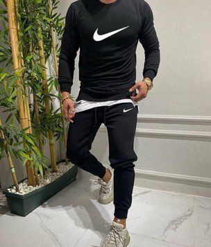 Мужской спортивный костюм Nike черный фото