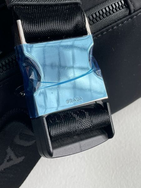 Чоловіча бананка Prada Black Nylon Bumbag Premium фото