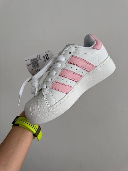 Женские кроссовки Adidas Superstar 2W White Pink фото