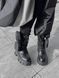 Женские ботинки (натуральная кожа) Prada Boots Zip Pocket Black High PREMIUM re-9795 фото 6