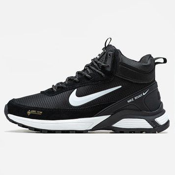Чоловічі зимові кросівки Nike Rivah Fur Gore-Tex Black White фото