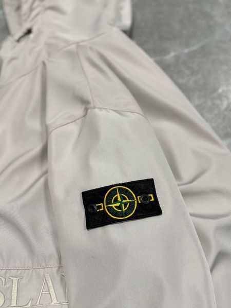 Premium ветровка Stone Island Logo Grey фото