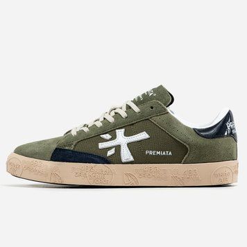 Мужские кроссовки Premiata Steven Green Beige Premium фото