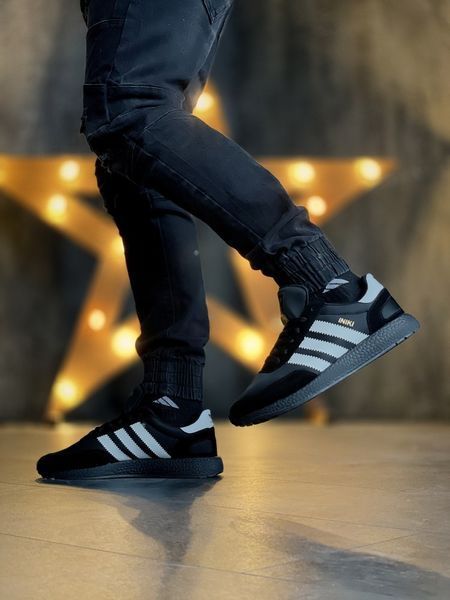 Мужские и женские кроссовки кроссовки Iniki Runner Black All Adidas фото