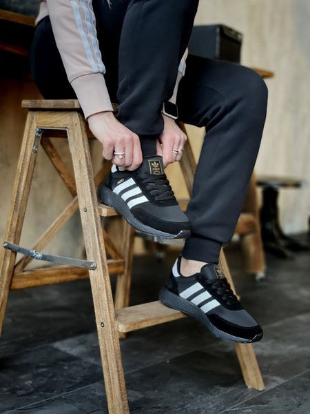 Мужские и женские кроссовки кроссовки Iniki Runner Black All Adidas фото