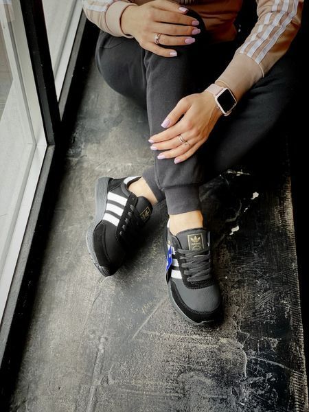 Мужские и женские кроссовки кроссовки Iniki Runner Black All Adidas фото