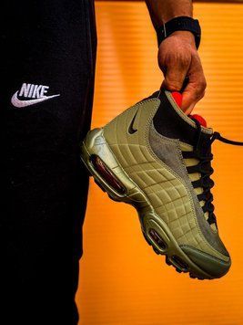 Зимові чоловічі кросівки Nike Air Max Sneakerboot 95 "Haki" !термоносок! фото