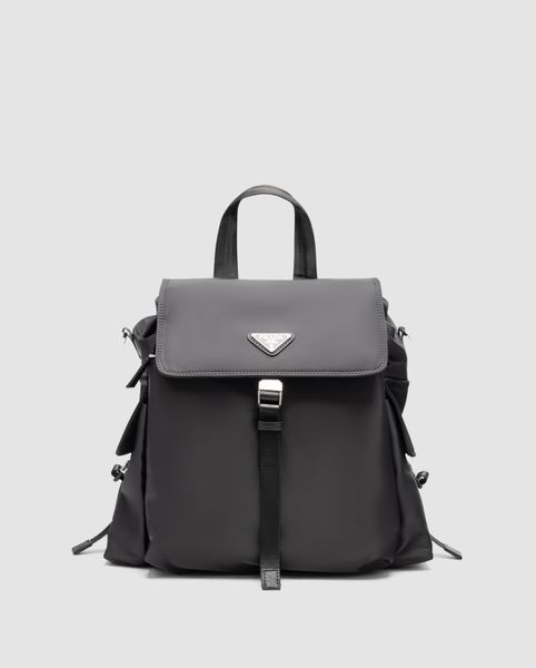 Чоловічий рюкзак Prada Explore Re-Nylon and Leather Backpack Black Premium фото