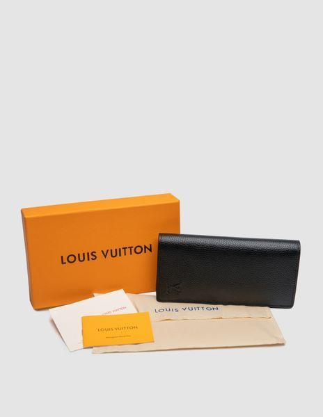 Гаманець Louis Vuitton Aerogram Portefeuille Brazza NM Bi-fold Coin Purse Large Black Premium фото