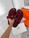 Женские шлепанцы Hermes Chypre Velours &lsquo;Rouge Marsala&rsquo; Premium re-129328 фото 5