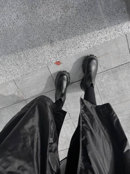 Жіночі ботинки (Натуральна шкіра) Prada Monolith brushed leather Chelsea boots PREMIUM фото