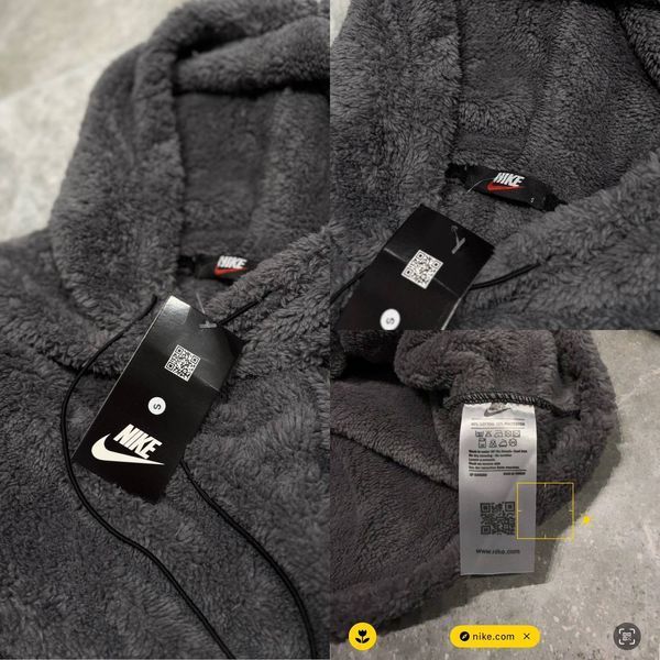 Premium худи Nike Grey (mini logo)🔥 фото