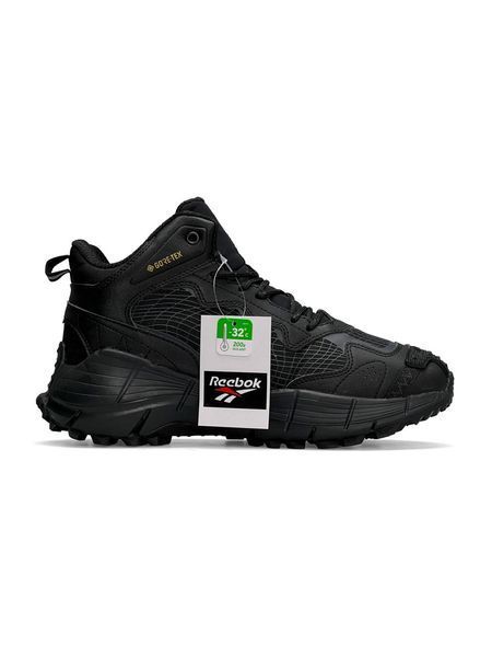 Чоловічі зимові кросівки Reebok Zig Kinetica II Edge Black Gray White Fur фото