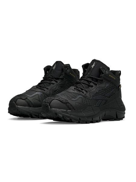 Чоловічі зимові кросівки Reebok Zig Kinetica II Edge Black Gray White Fur фото