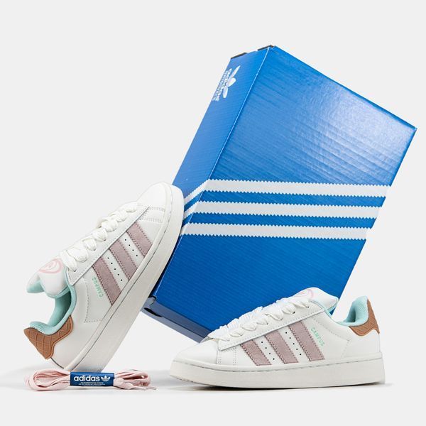 Женские кроссовки Adidas Campus 00s White Brown Mint фото