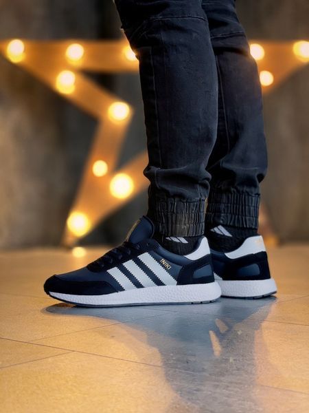 Чоловічі та жіночі кросівки Iniki Runner Navy/White Adidas фото